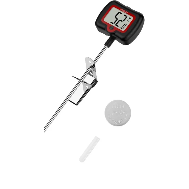 BOMATA Thermomètre à sucre TL501 avec pince – Noir
