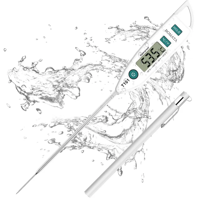 BOMATA T101 Waterproof Instant-Read Thermometer – White