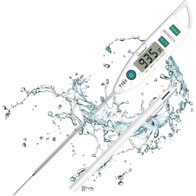 BOMATA T101 Waterproof Instant-Read Thermometer – White