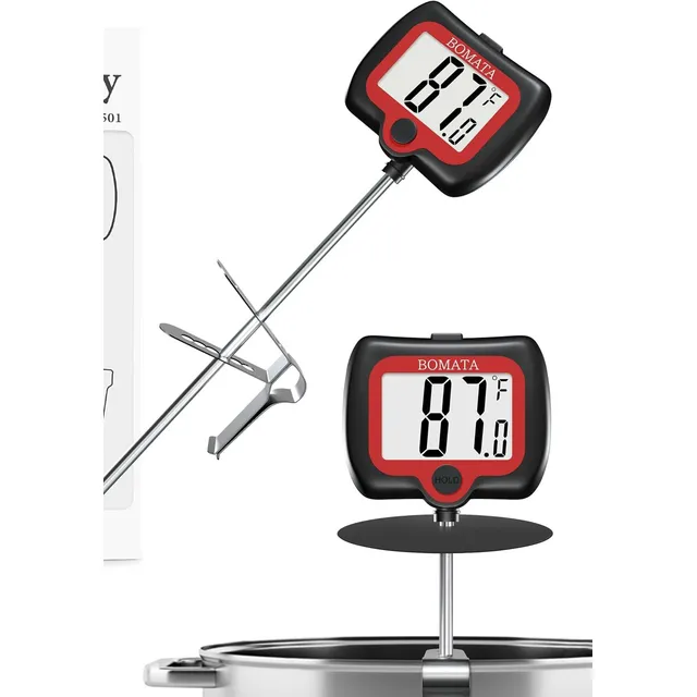 BOMATA TL501 Candy Thermometer with Pot Clip – Black