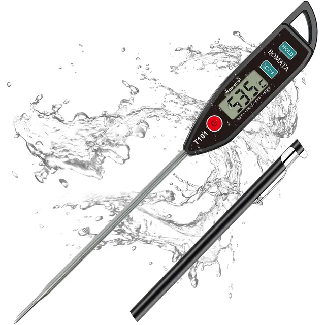 BOMATA T101 Waterproof Instant-Read Thermometer – Black