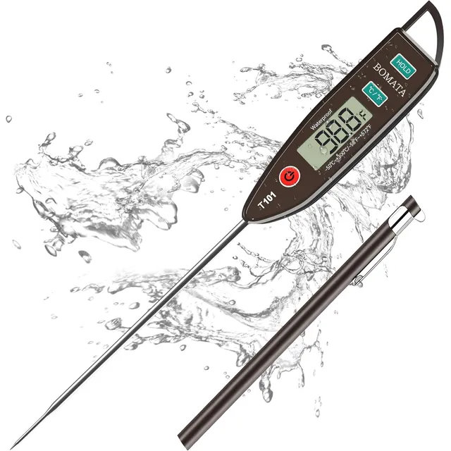BOMATA T101 waterdichte insteekthermometer – Zwart