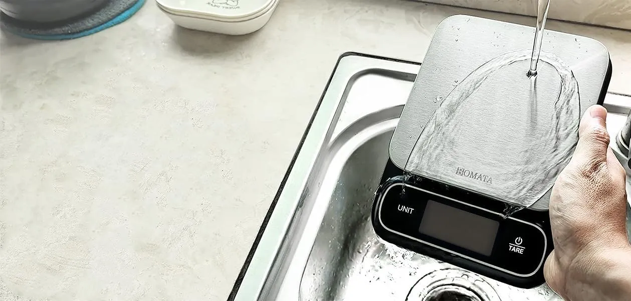 BOMATA Waterproof IPX6 Kitchen Scale 5 kg / 0.1 g